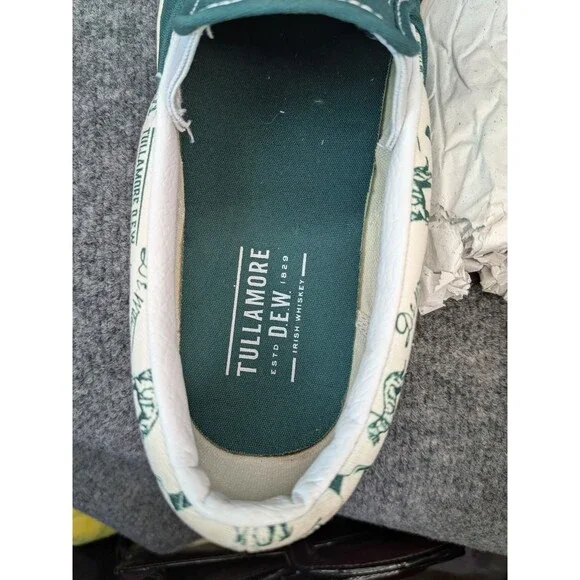 Tullamore Whiskey Slip On Skateboard Shoes Size 10 Green & White Excellent Cond. - Picture 14 of 16